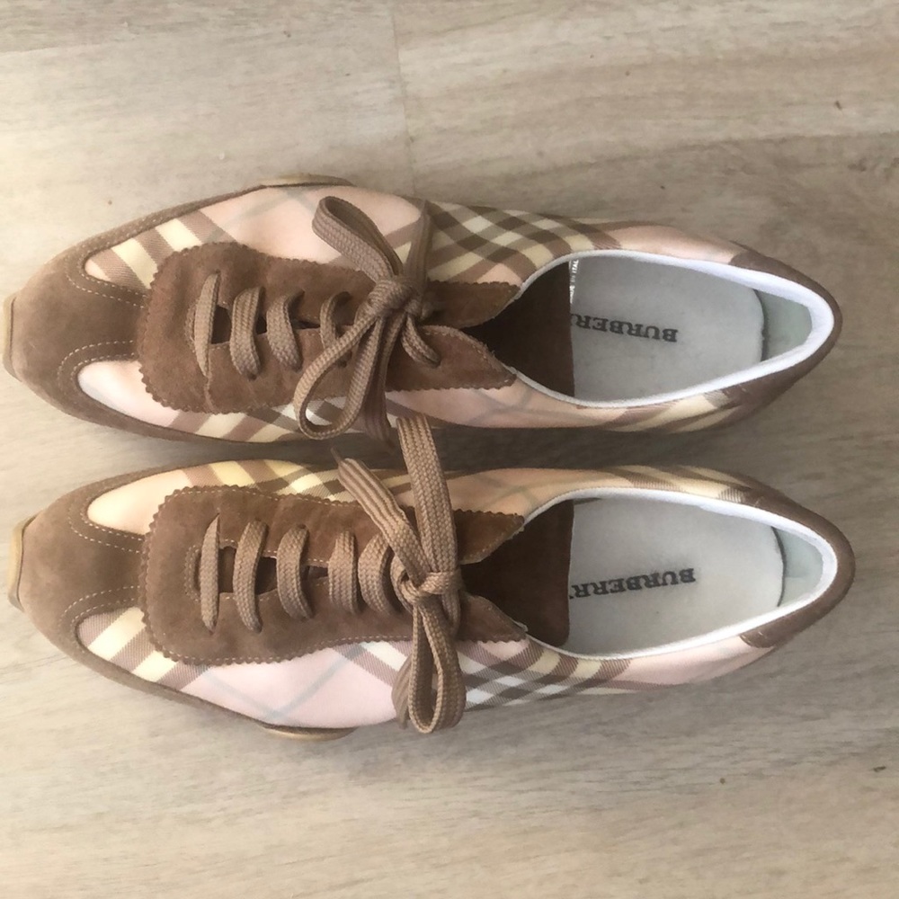 Burberry Pink Plaid sneaker/loafer